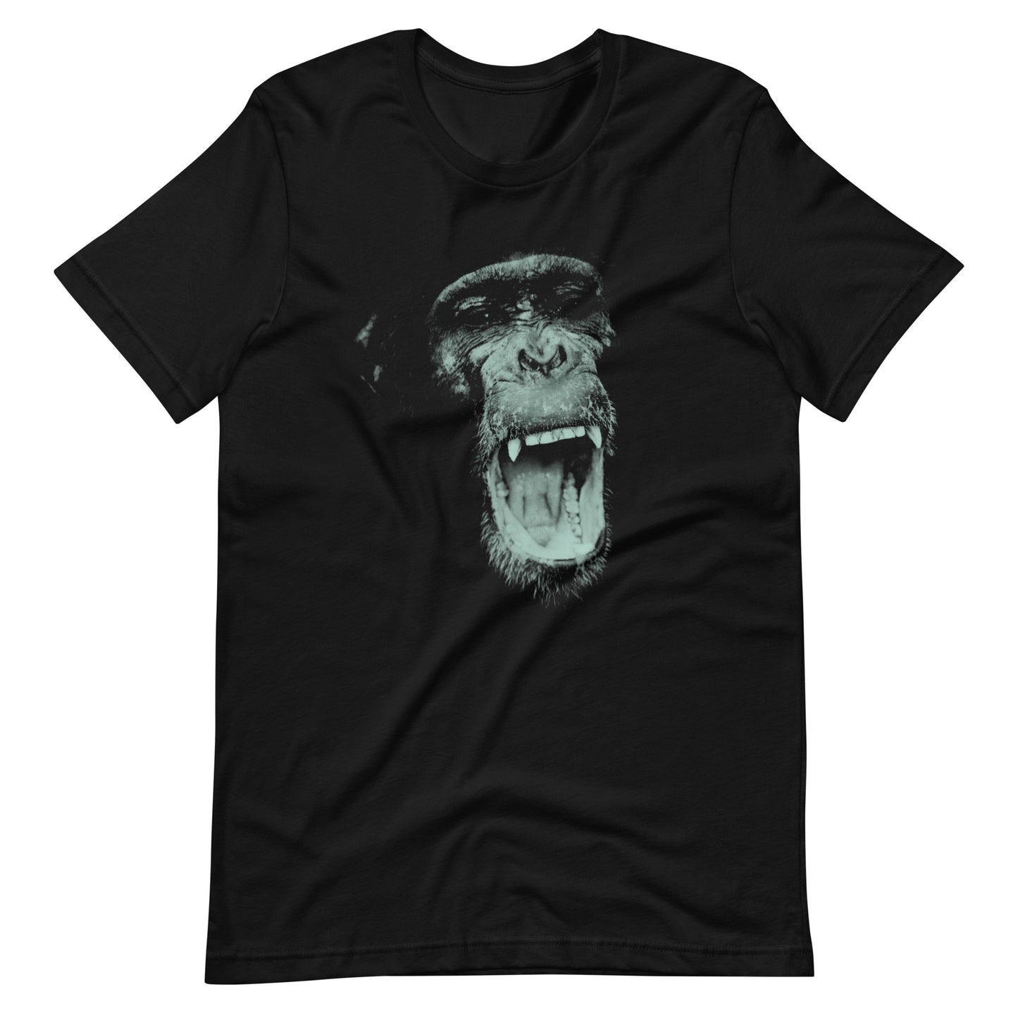 Printagon - Chimp - Unisex T-shirt - Black / XS