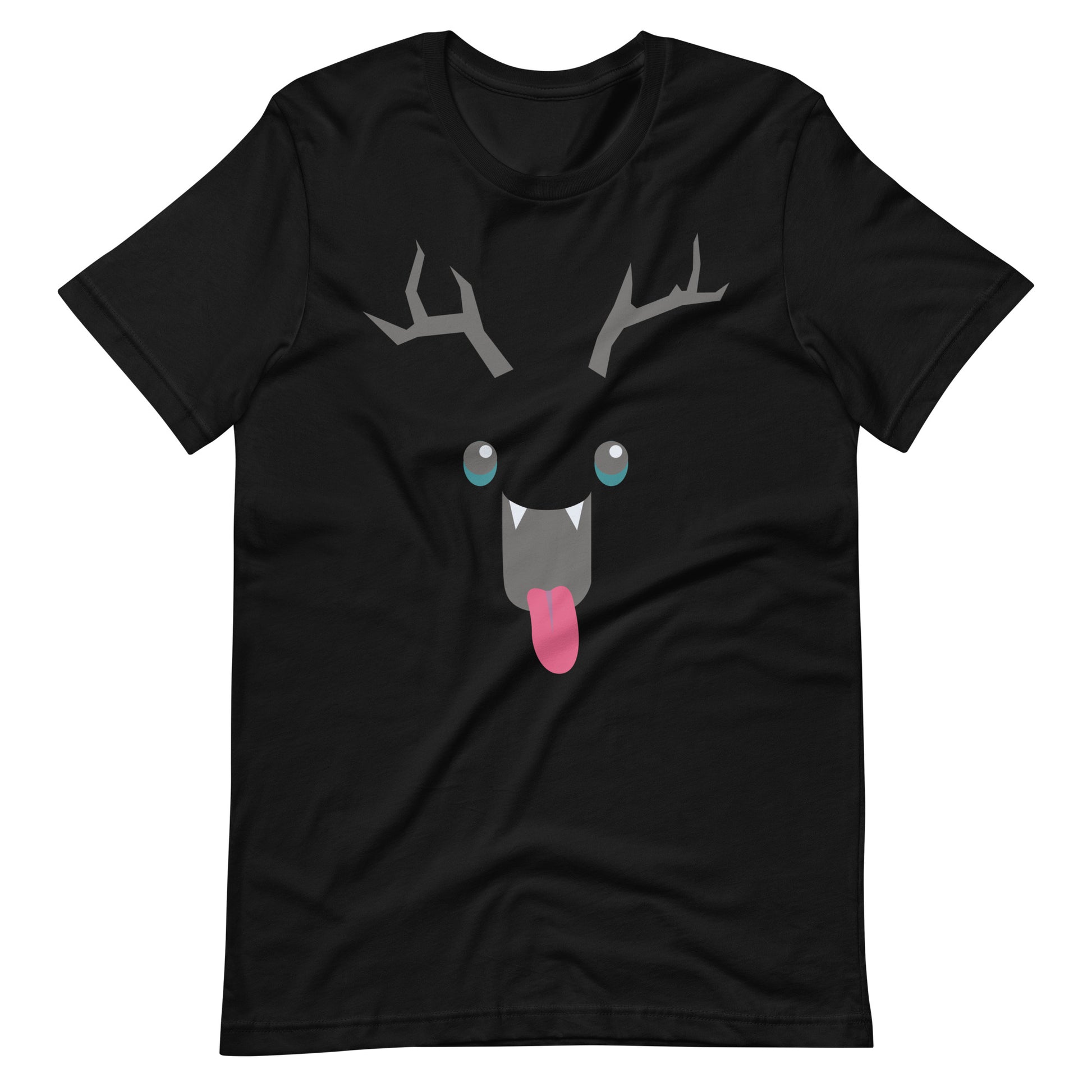 Printagon - Funny Deer - Unisex T-shirt - Black / XS