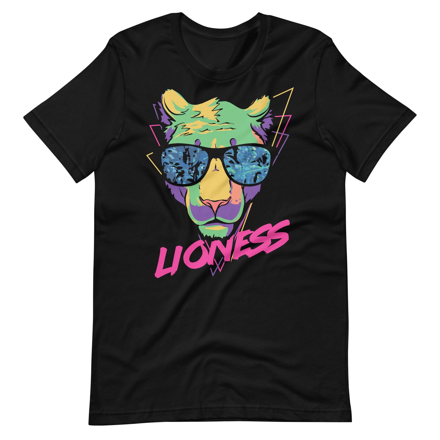 Printagon - Lioness - Unisex T-shirt - Black / XS