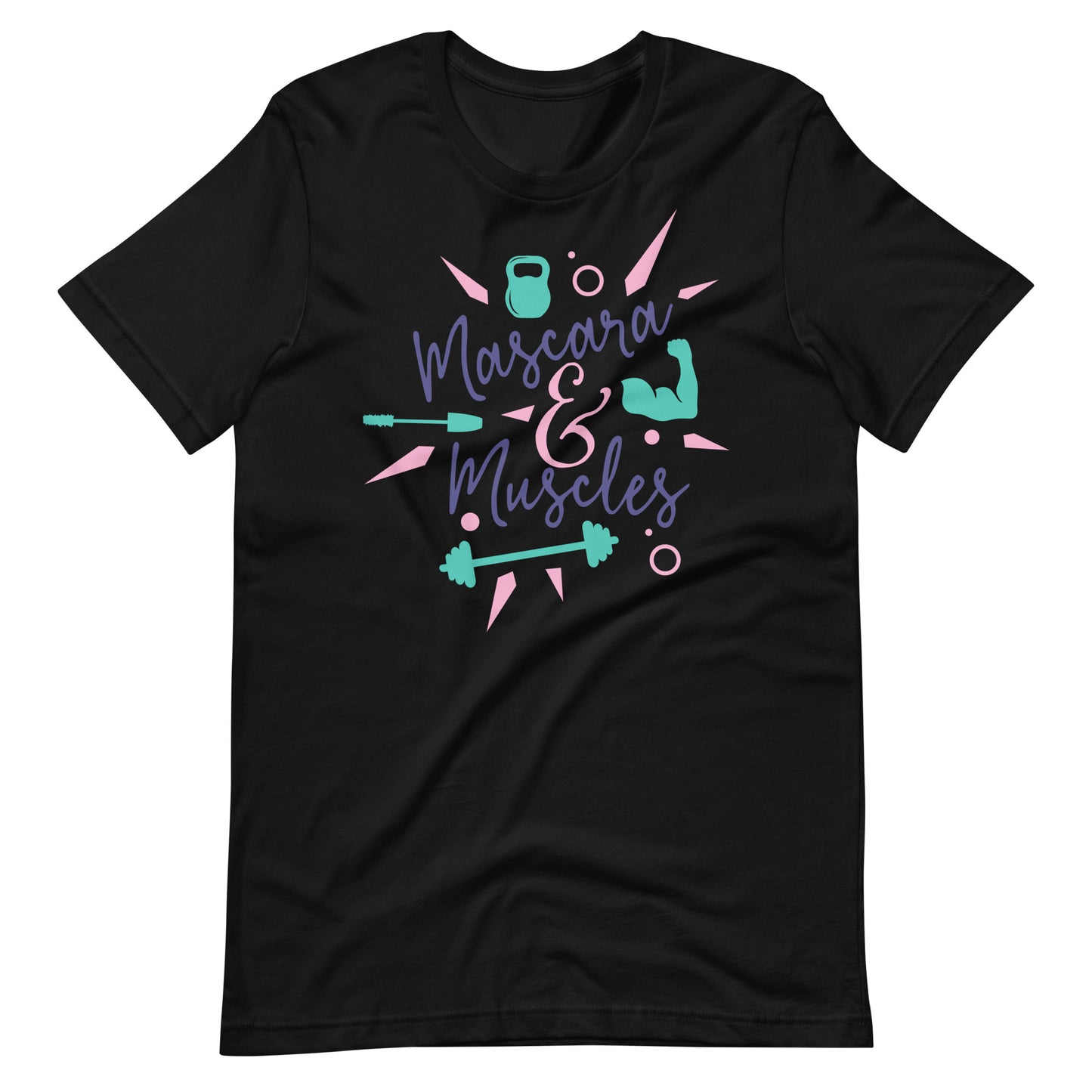 Printagon - Mascara & Muscles - T-shirt - Black / XS