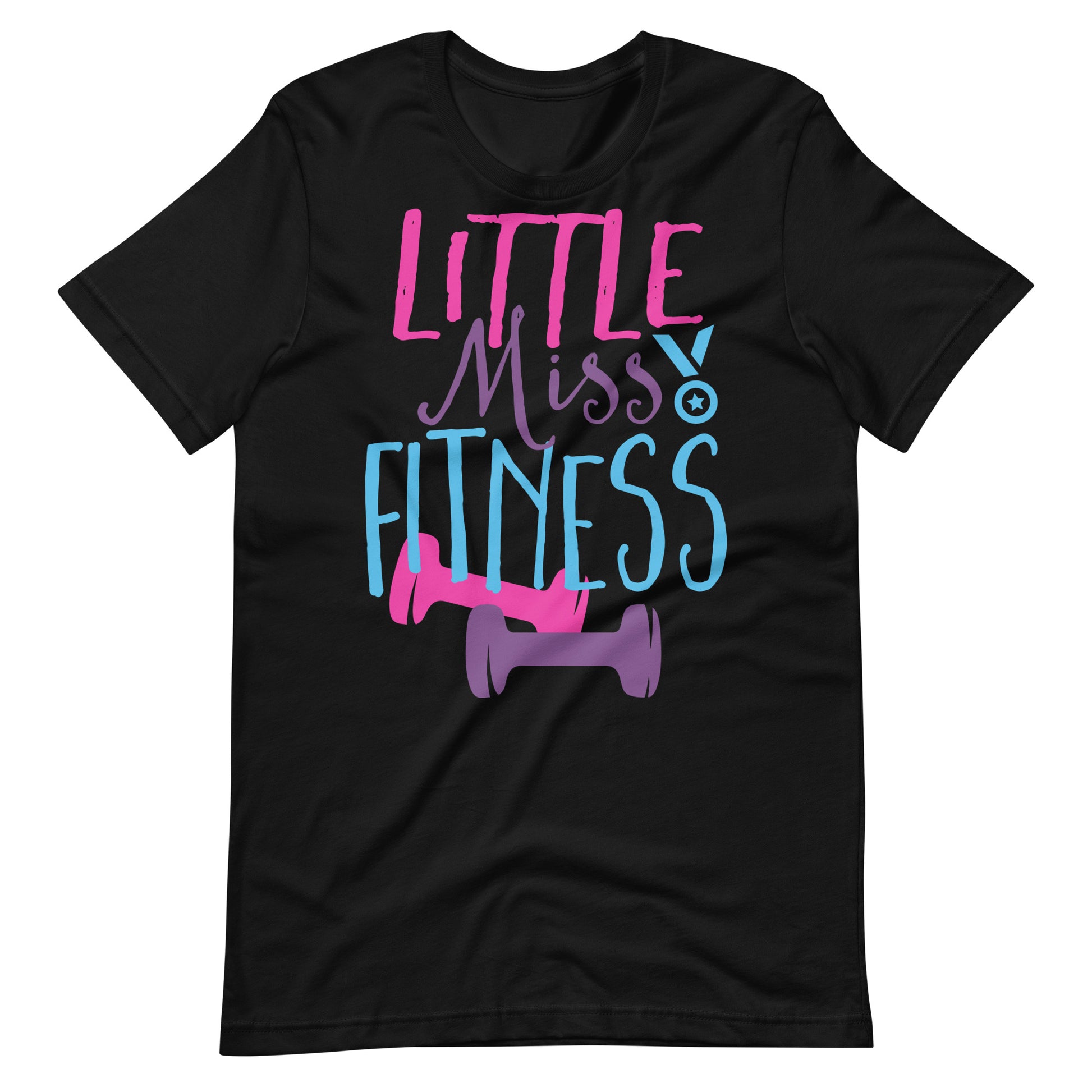 Printagon - Little Miss Fitness - T-shirt - Black / XS