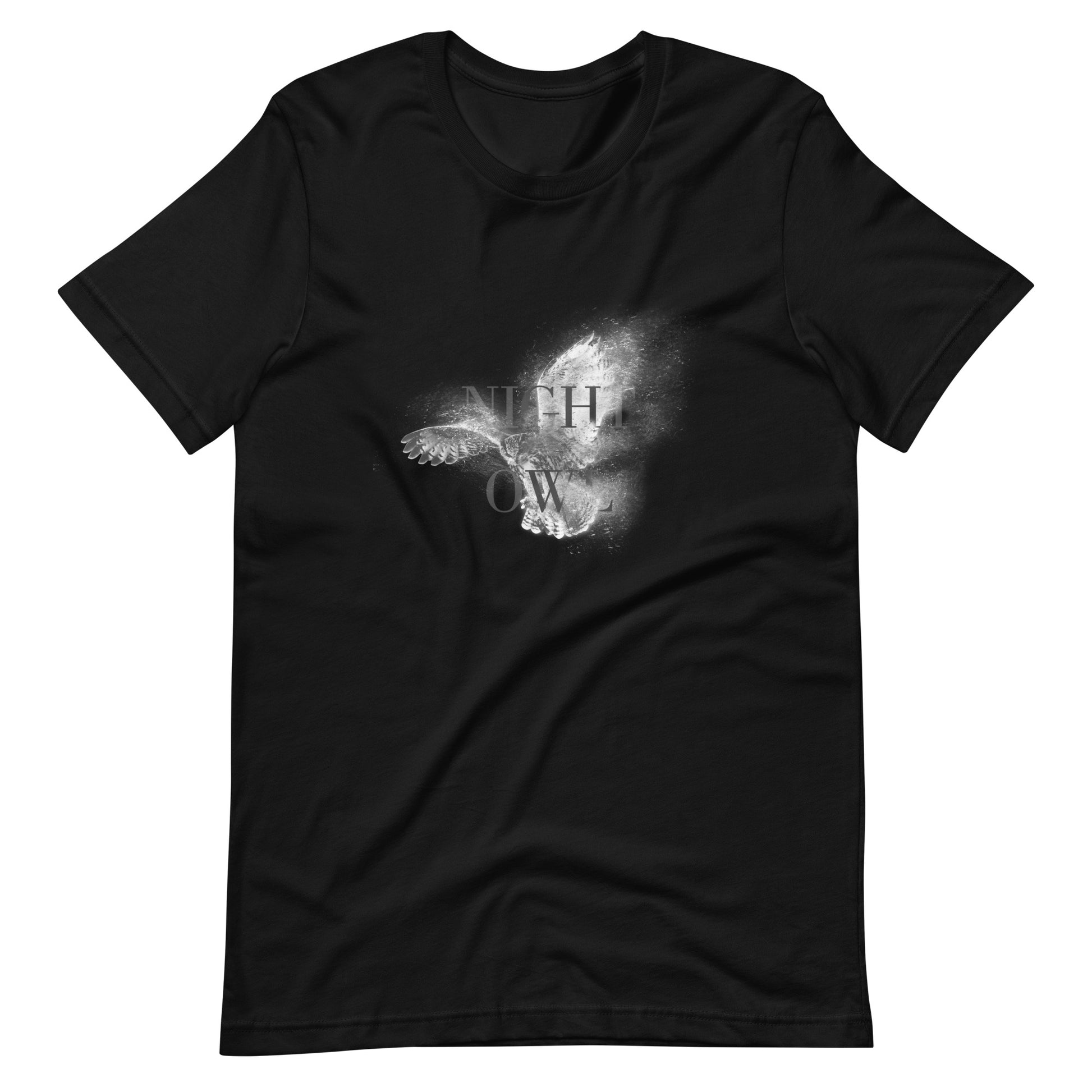 Printagon - Night Owl - Unisex T-shirt - Black / XS