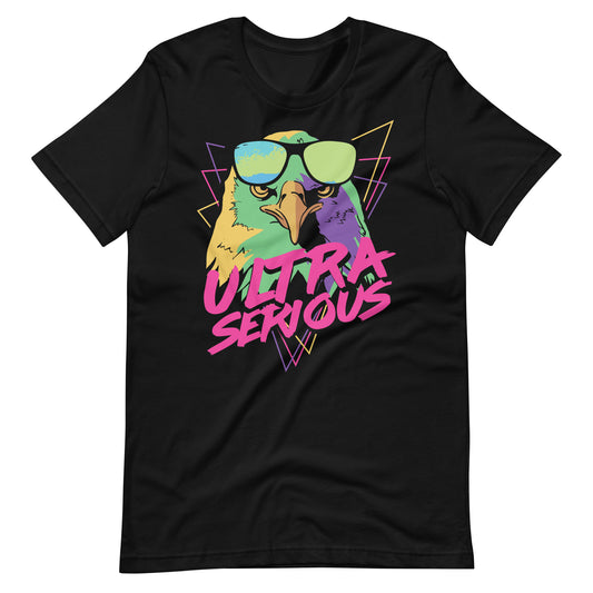 Printagon - Ultra Serious - Unisex T-shirt - Black / XS