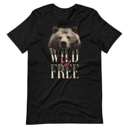 Printagon - Wild and Free - Unisex T-shirt - Black / XS