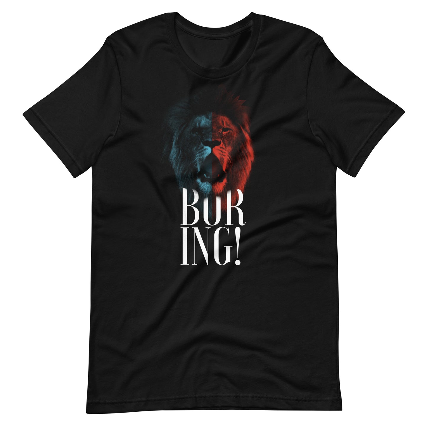 Printagon - Boring Tiger - Unisex T-shirt - Black / XS