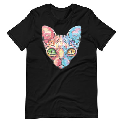 Printagon - Sphynx Cat - Unisex T-shirt - Black / XS