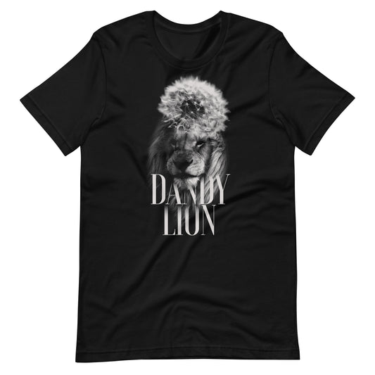 Printagon - Dandy Lion - Unisex T-shirt - Black / XS