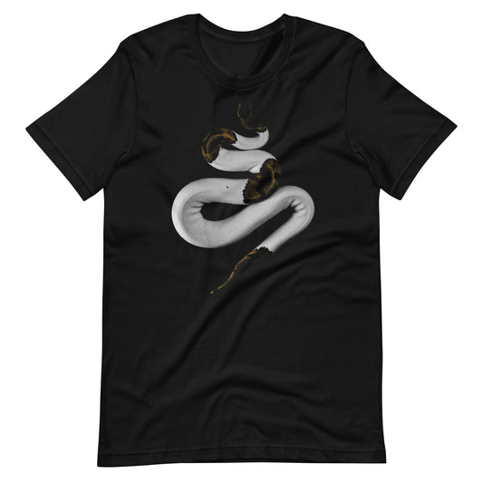 Printagon - White Snake - Unisex T-shirt - Black / XS