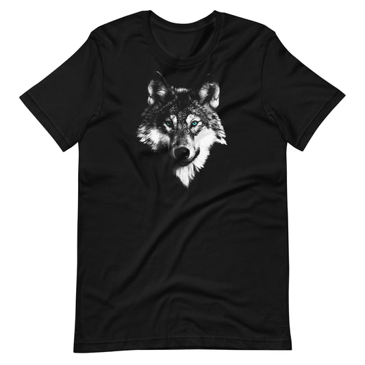 Printagon - White Wolf - Unisex T--shirt - Black / XS