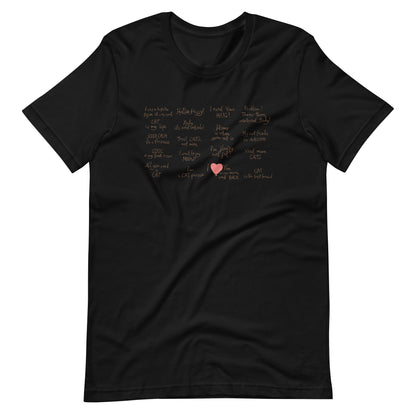 Printagon - Cat Quotes - Unisex T-shirt - Black / XS