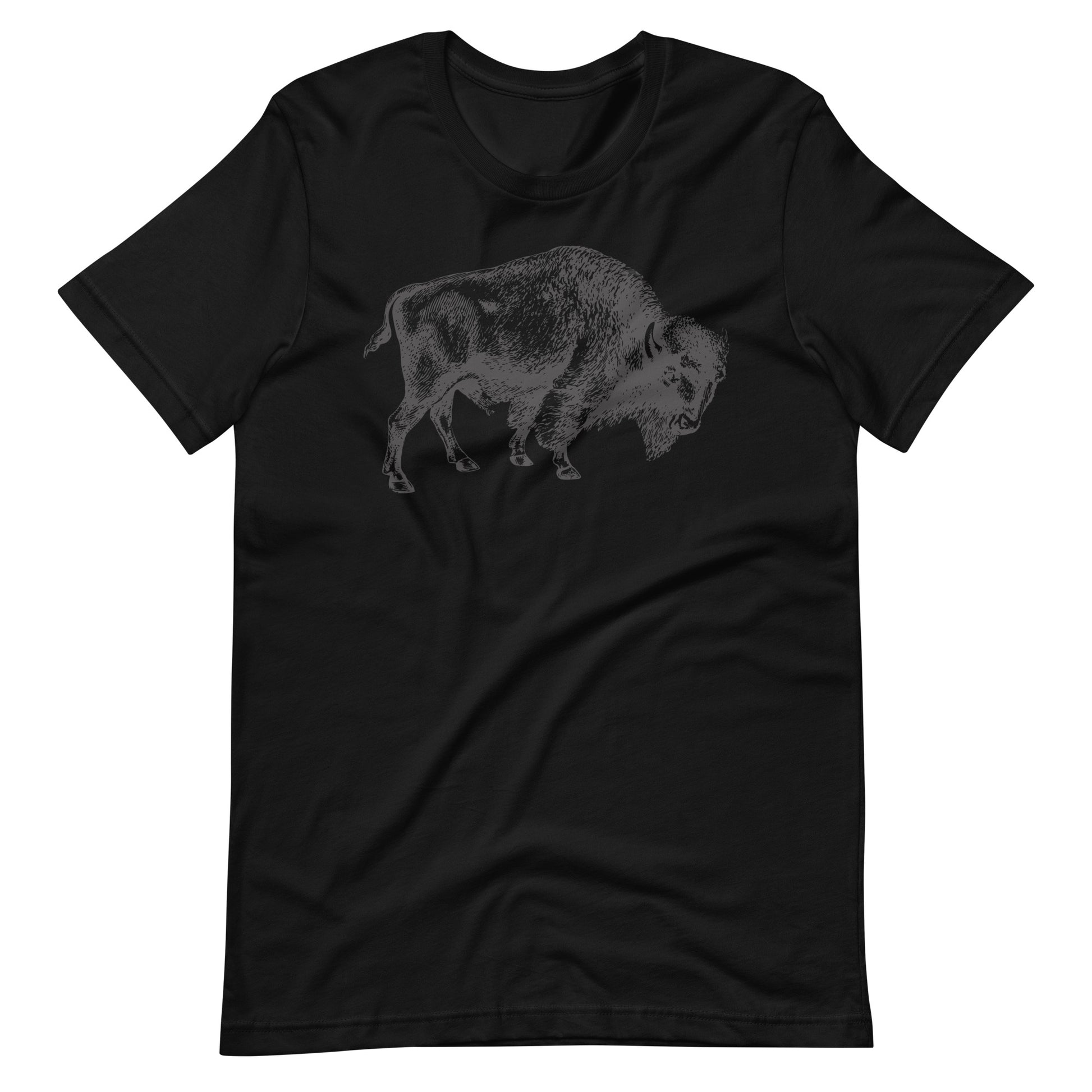 Printagon - Bull 002 - Unisex T-shirt - Black / XS