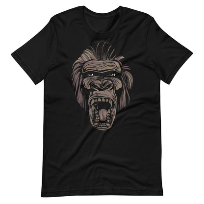 Printagon - Chimp Screaming - Unisex T-shirt - Black / XS