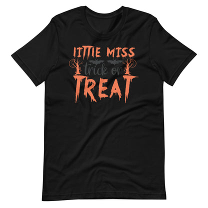 Printagon - Little Miss Trick or Treat - Unisex T-shirt - Black / XS