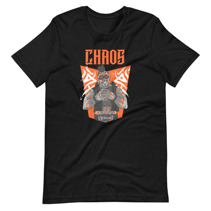 Printagon - Chaos Orange - Unisex T-shirt - Black Heather / XS