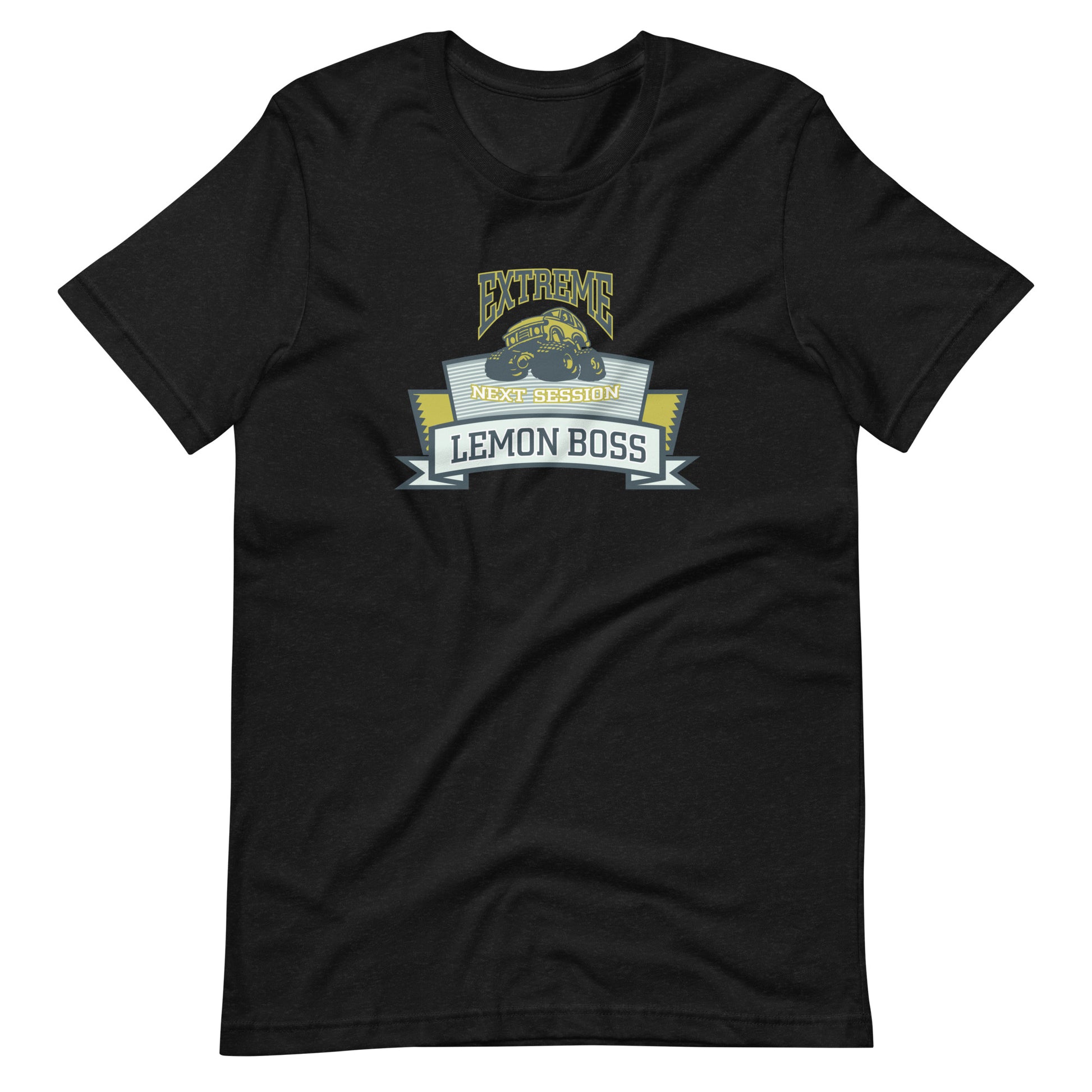 Printagon - Extreme Next Session Lemon Boss - Unisex T-shirt - Black Heather / XS