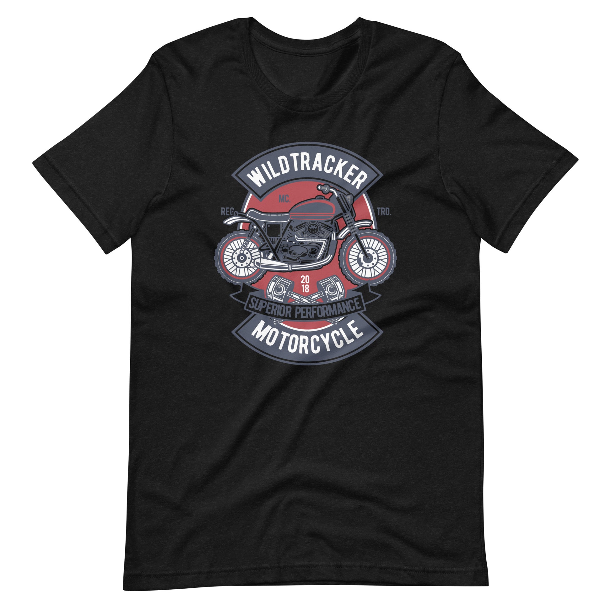 Wild Tracker Motorcycle - T-shirt - Black Heather / XS Printagon