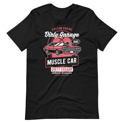 Printagon - Custom Engine Dirty Garage - T-shirt - Black Heather / XS