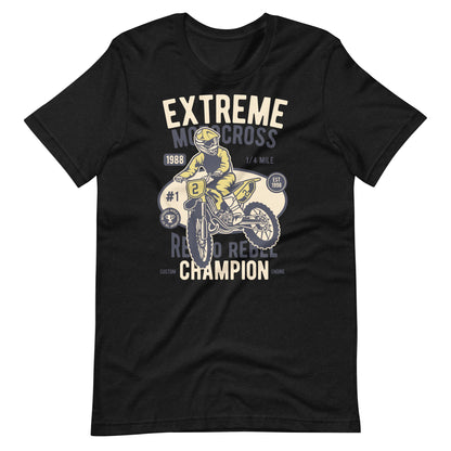 Printagon - Extreme Motocross Champion - T-shirt - Black Heather / XS