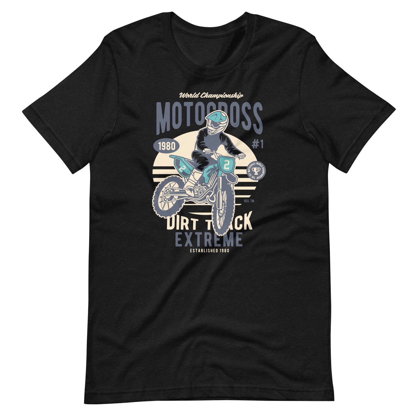 Printagon - Motocross Extreme 002 - T-shirt - Black Heather / XS