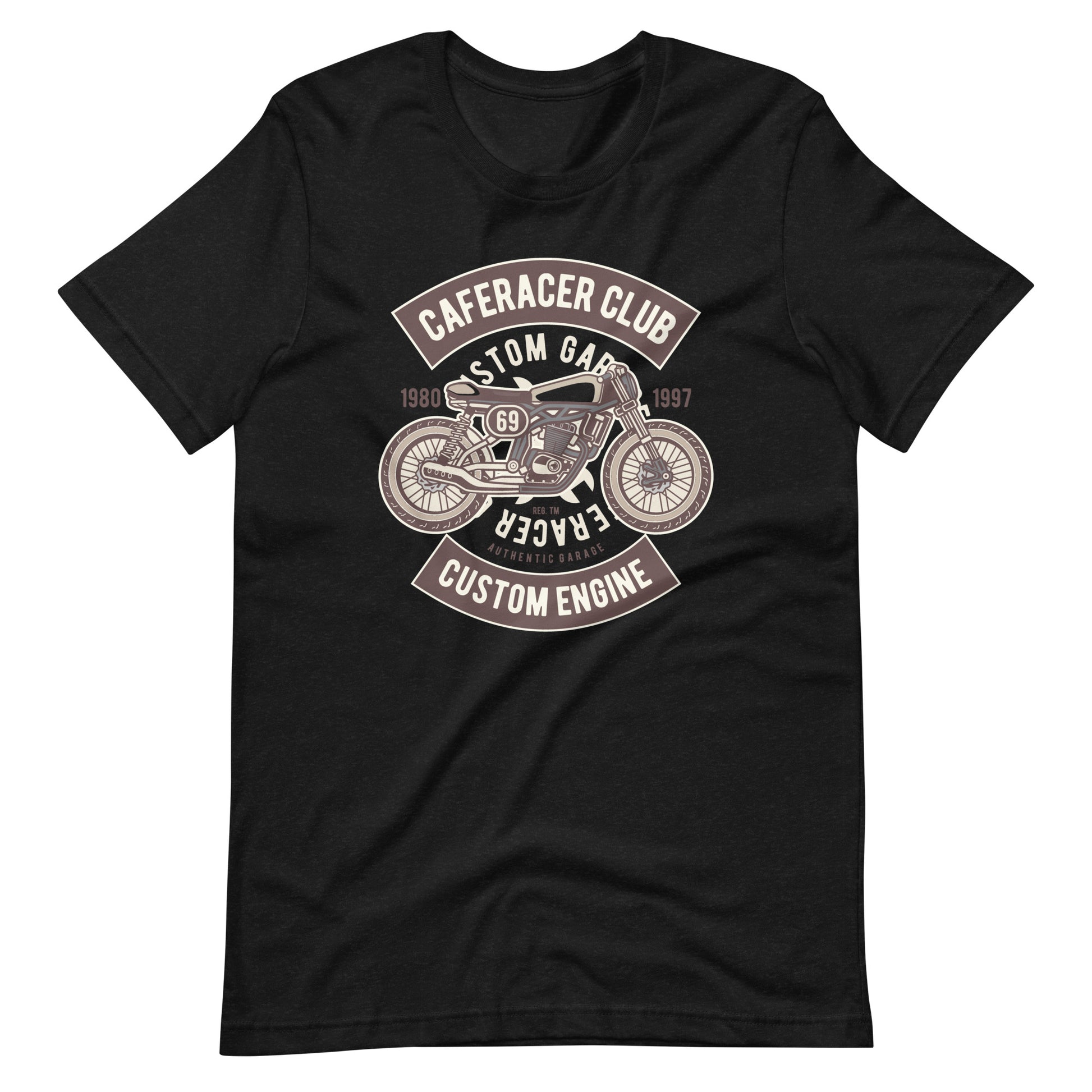 Printagon - Caferacer Classic 002 - T-shirt - Black Heather / XS