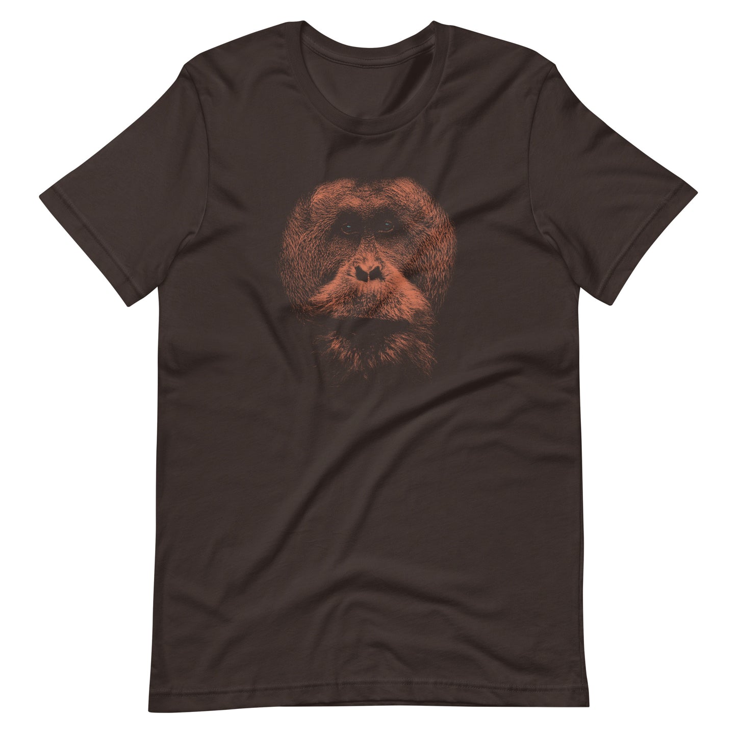 Printagon - Chimpanzee - Unisex T-shirt - Brown / S