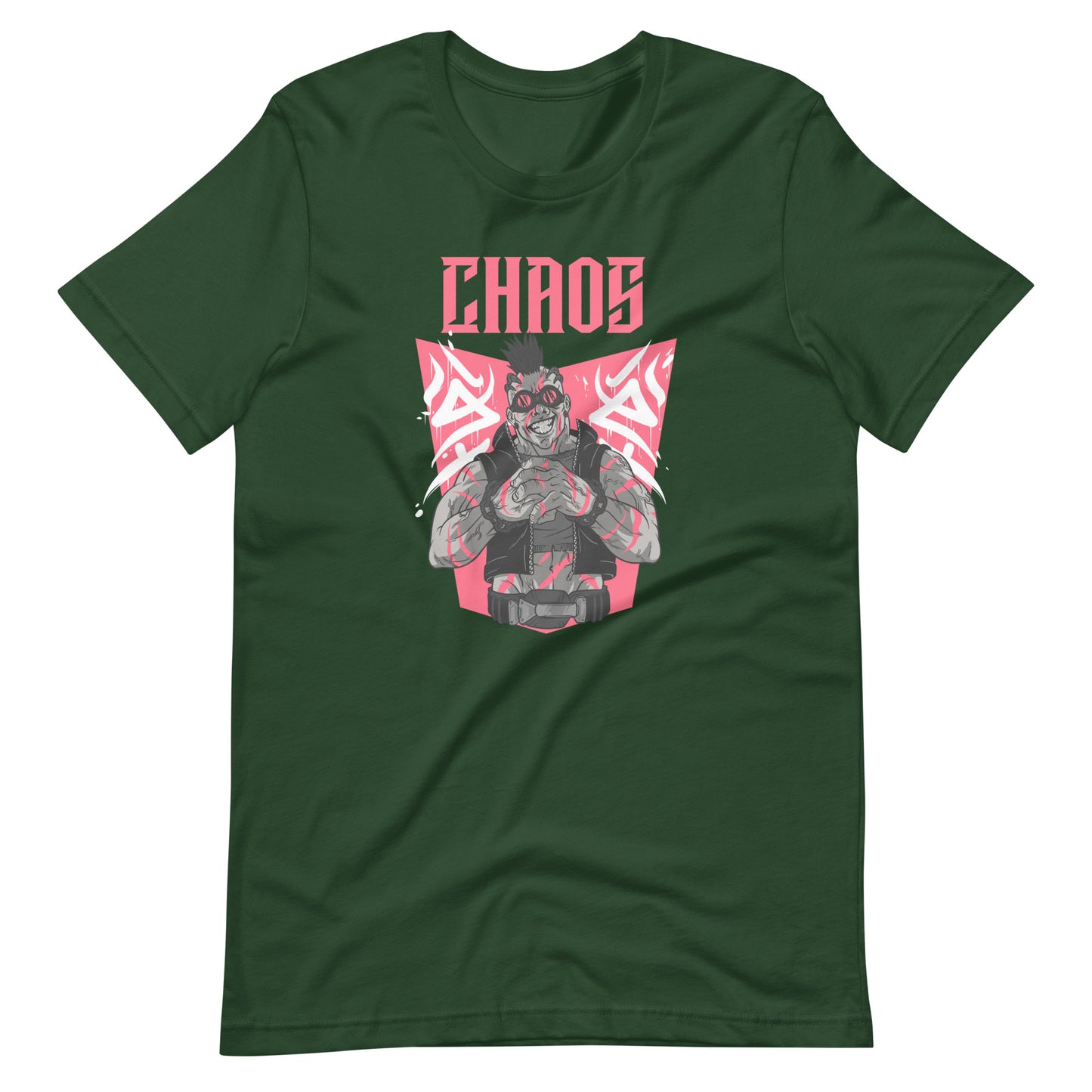 Printagon - Chaos Pink - Unisex T-shirt - Forest / S