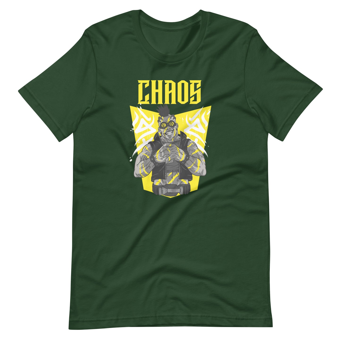 Printagon - Chaos Yellow - Unisex T-shirt - Forest / S