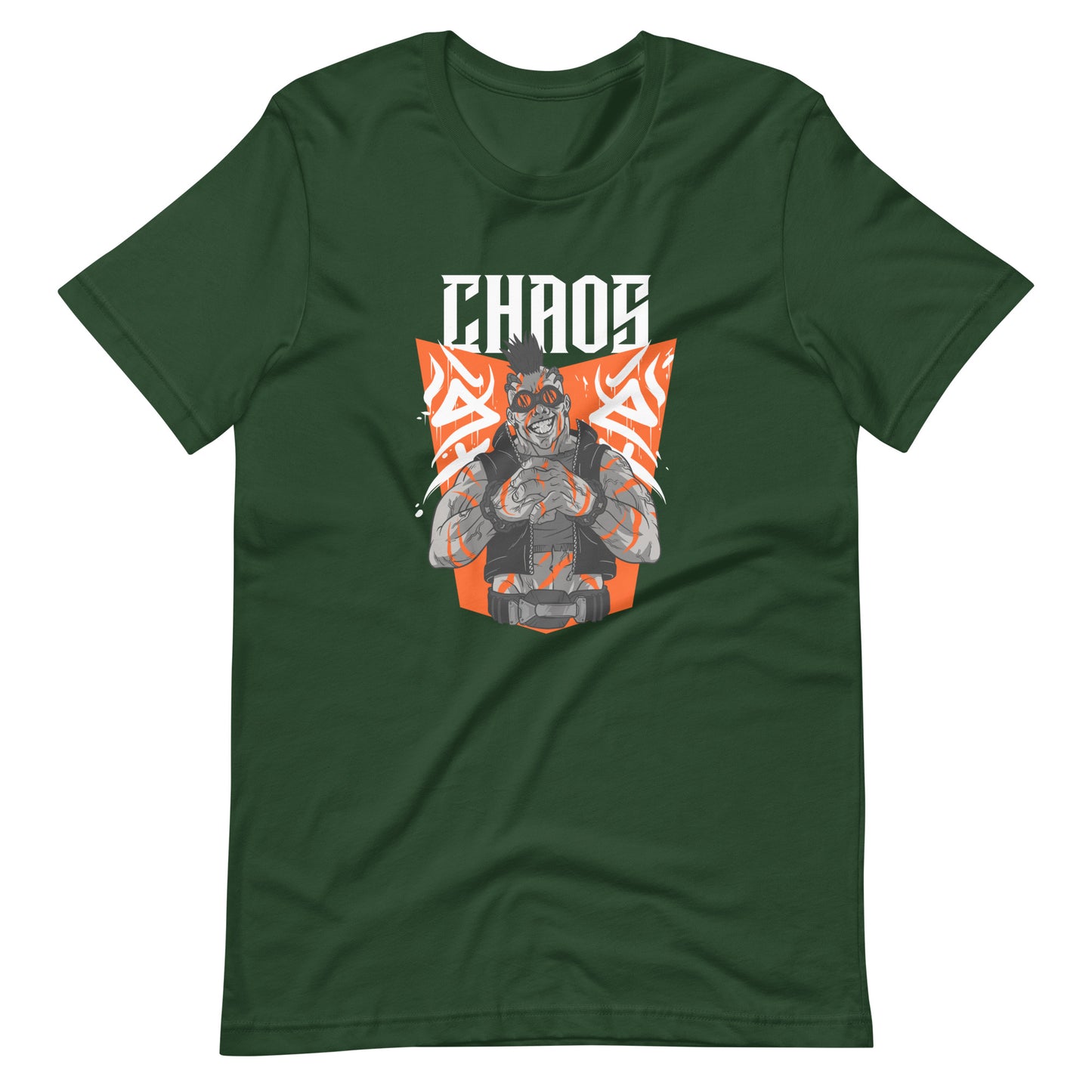 Printagon - Chaos Orange 002 - Unisex T-shirt - Forest / S