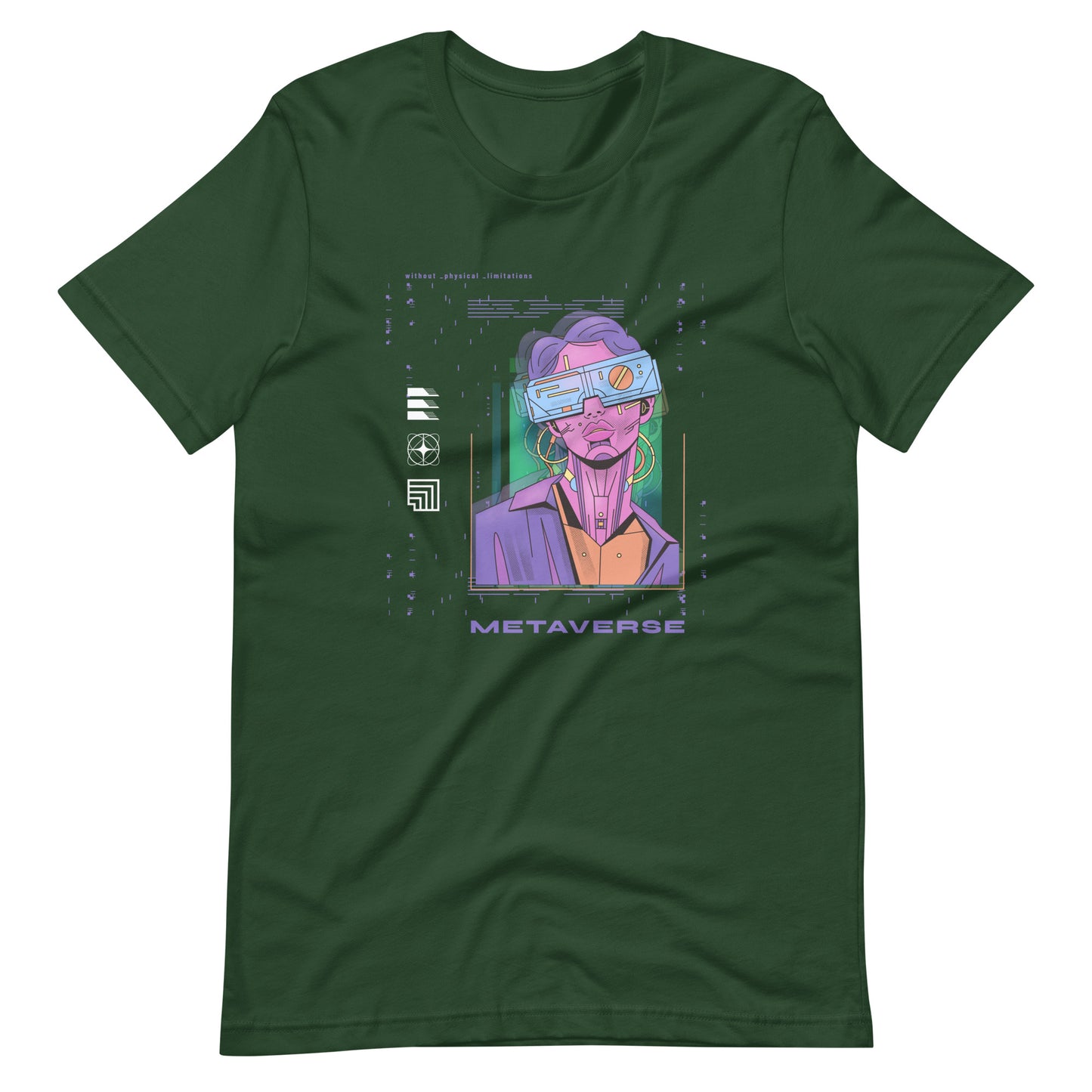 Printagon - Metavrse 007 - Unisex T-shirt - Forest / S