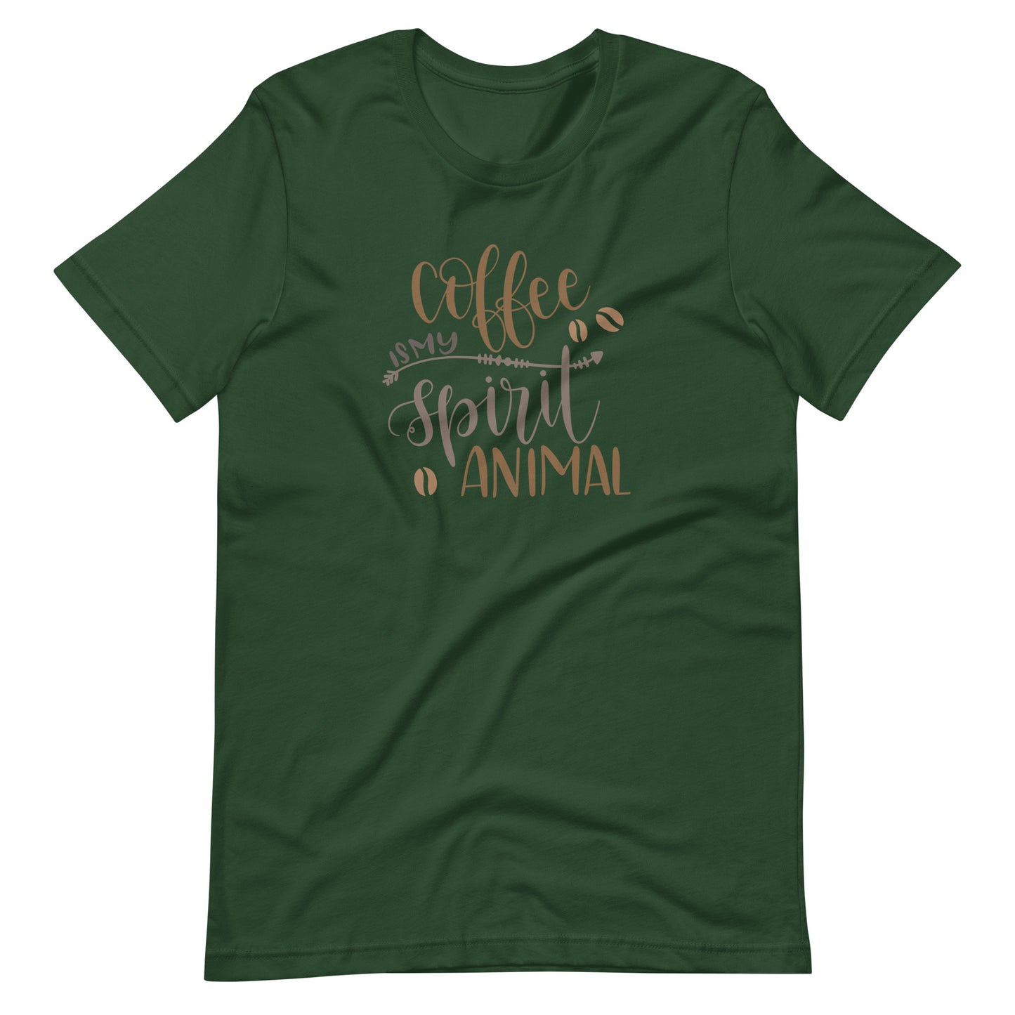 Printagon - Coffee Is My Spirit Animal 002 - Unisex T-shirt - Forest / S