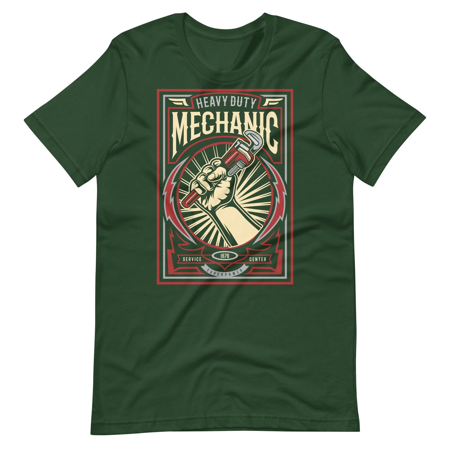 Printagon - Heavy Duty Mechanic - T-shirt - Forest / S