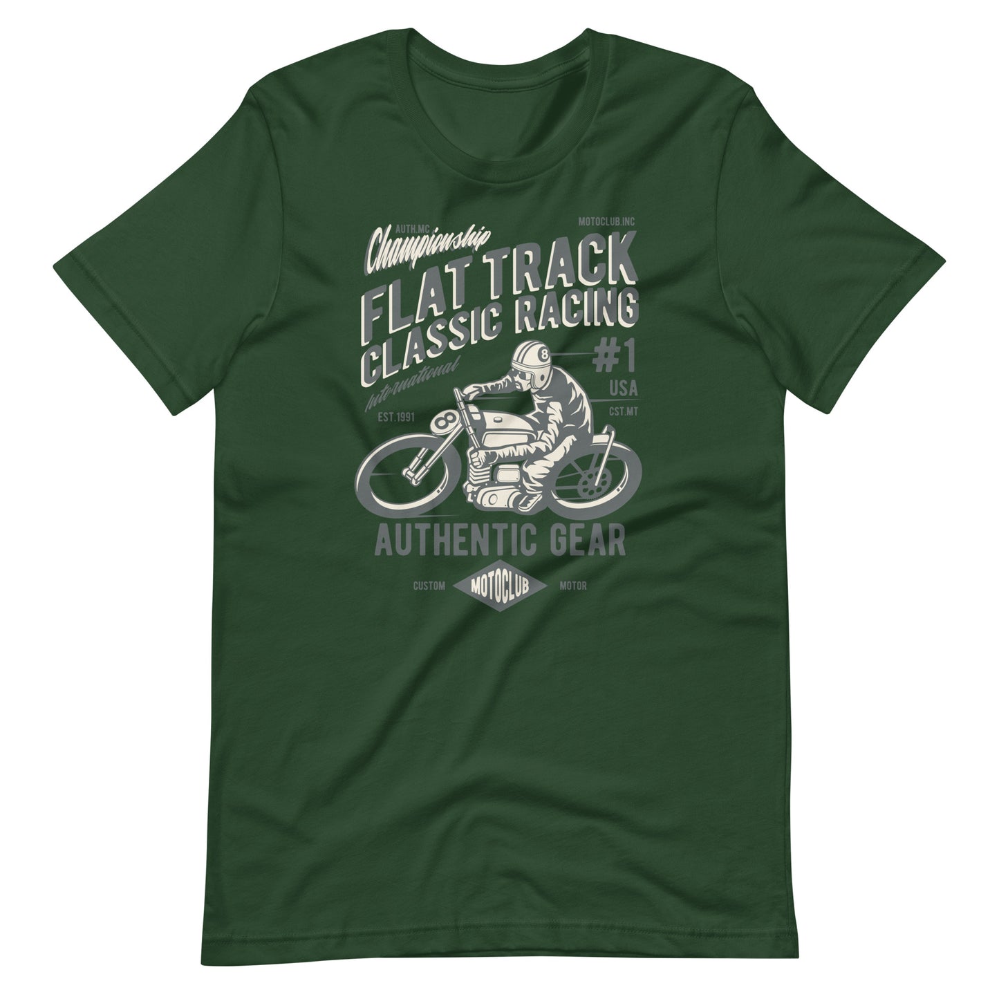 Printagon - Flat Track Classic Racing - T-shirt - Forest / S