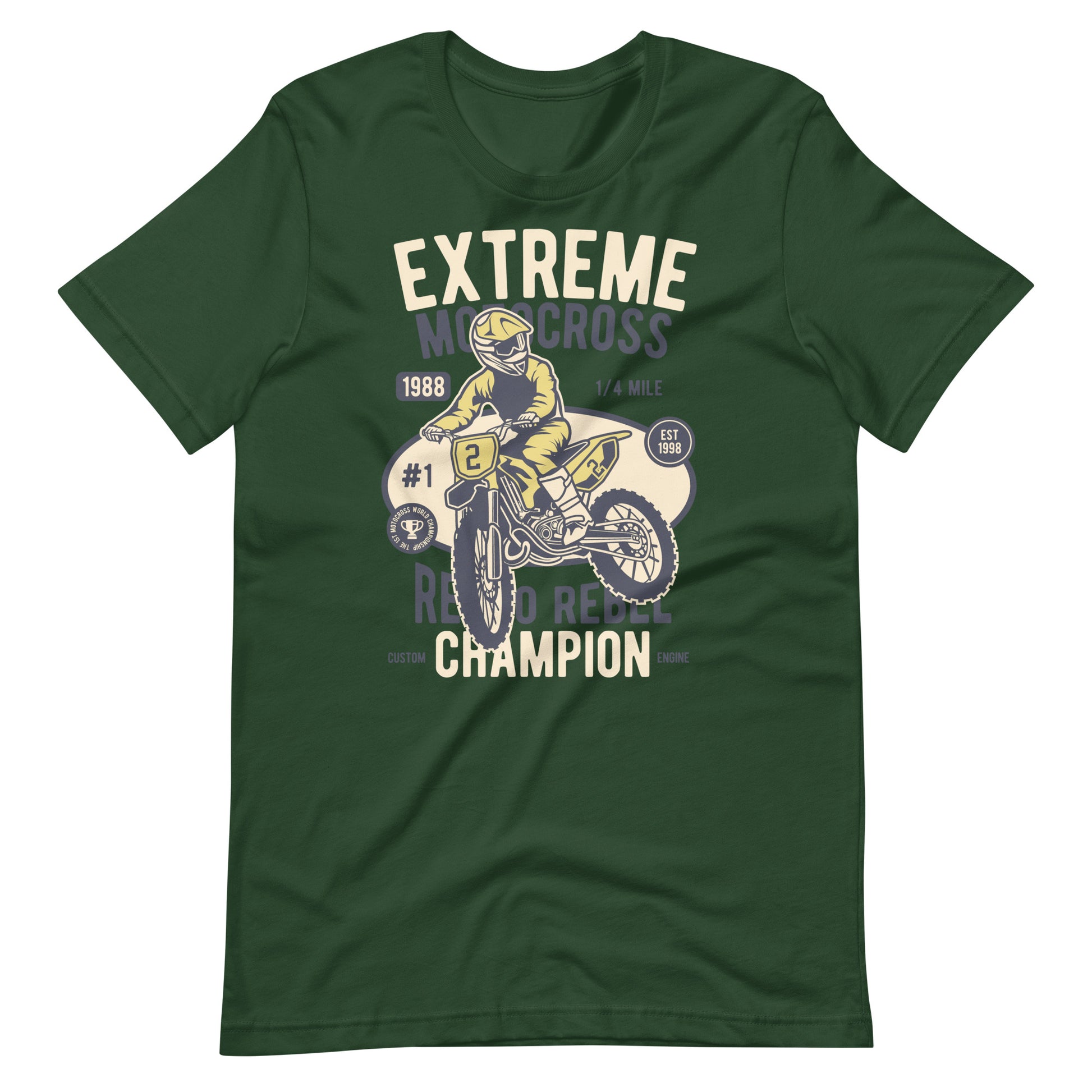 Printagon - Extreme Motocross Champion - T-shirt - Forest / S