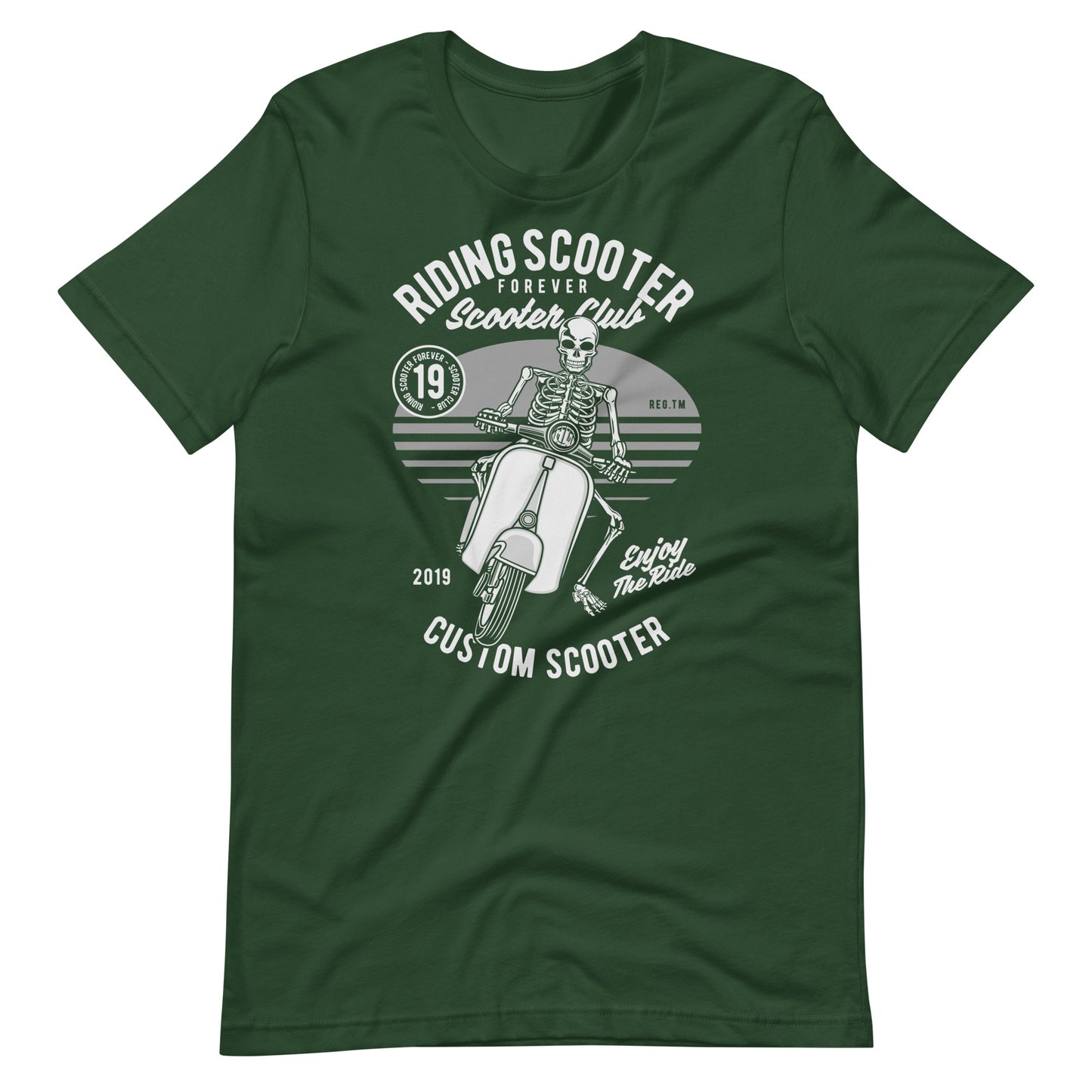 Printagon - Riding Scooter Forever - T-shirt - Forest / S