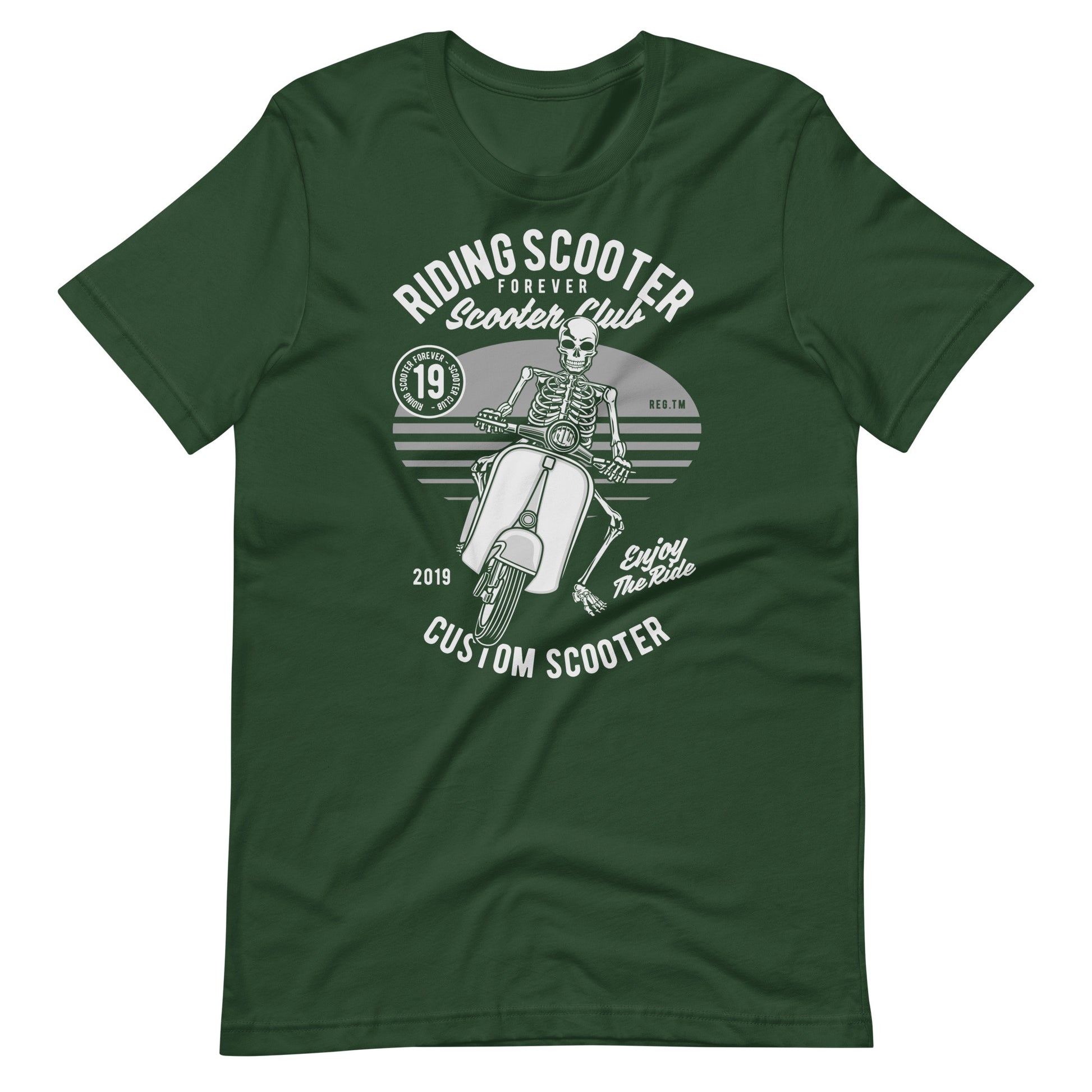 Printagon - Riding Scooter Forever - T-shirt - Forest / S