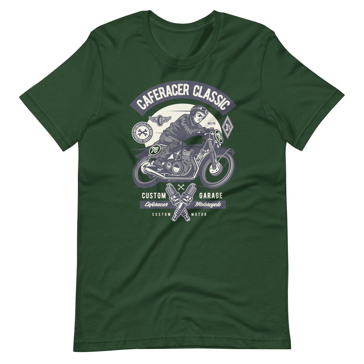 Printagon - Caferacer Classic - T-shirt - Forest / S