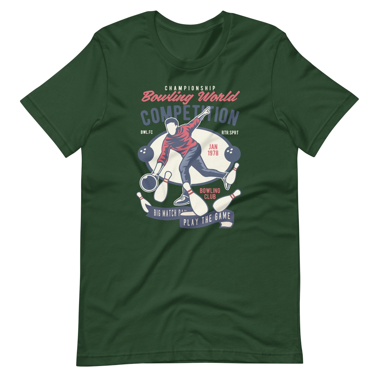 Printagon - Bowling world - Unisex T-shirt - Forest / S