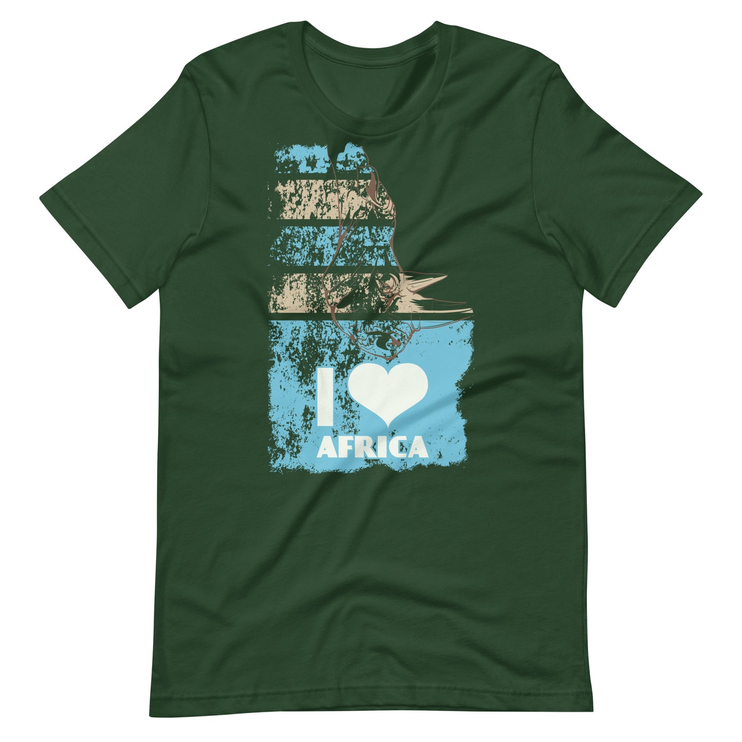 Printagon - I Love Africa - T-shirt - Forest / S