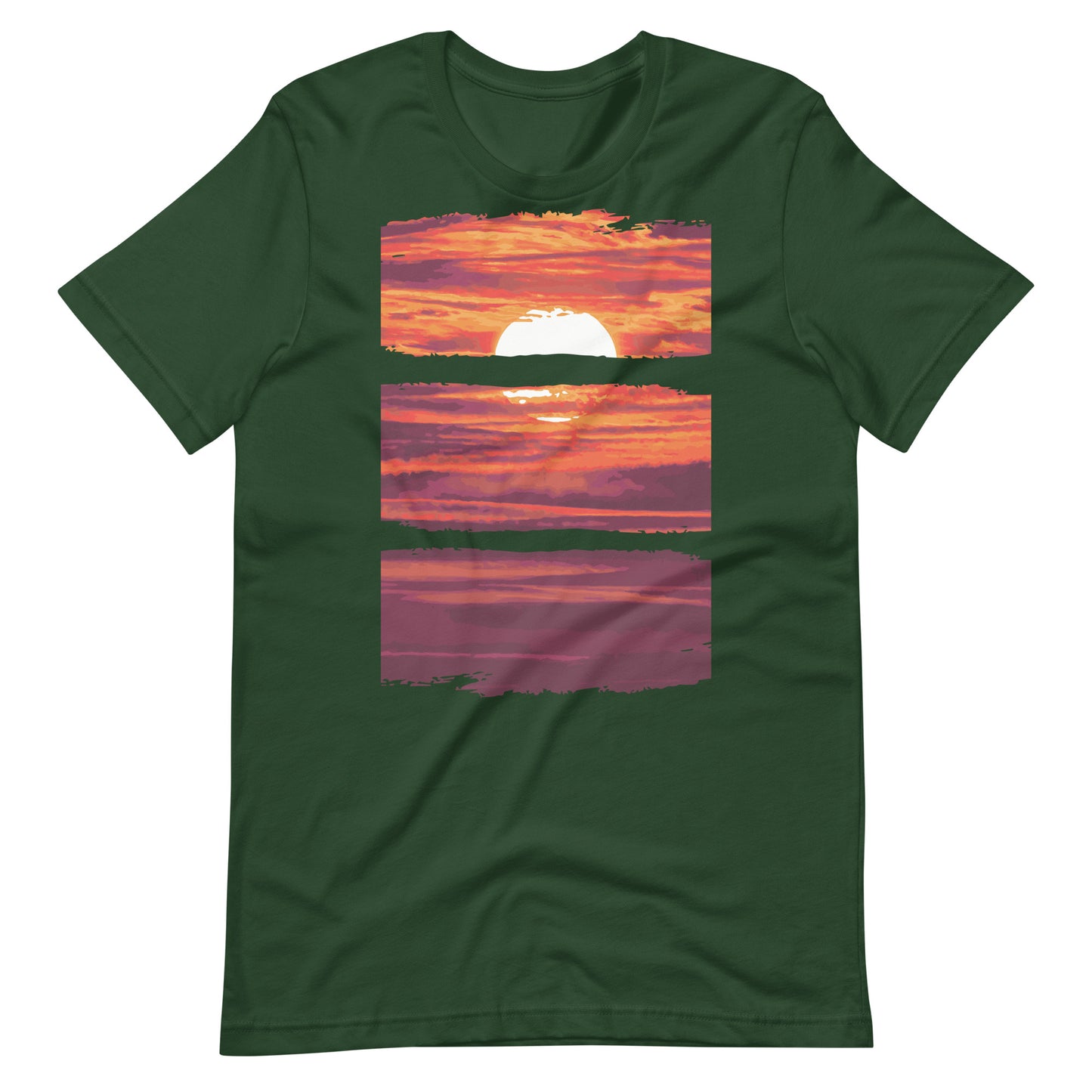 Printagon - Sun Set - T-shirt - Forest / S