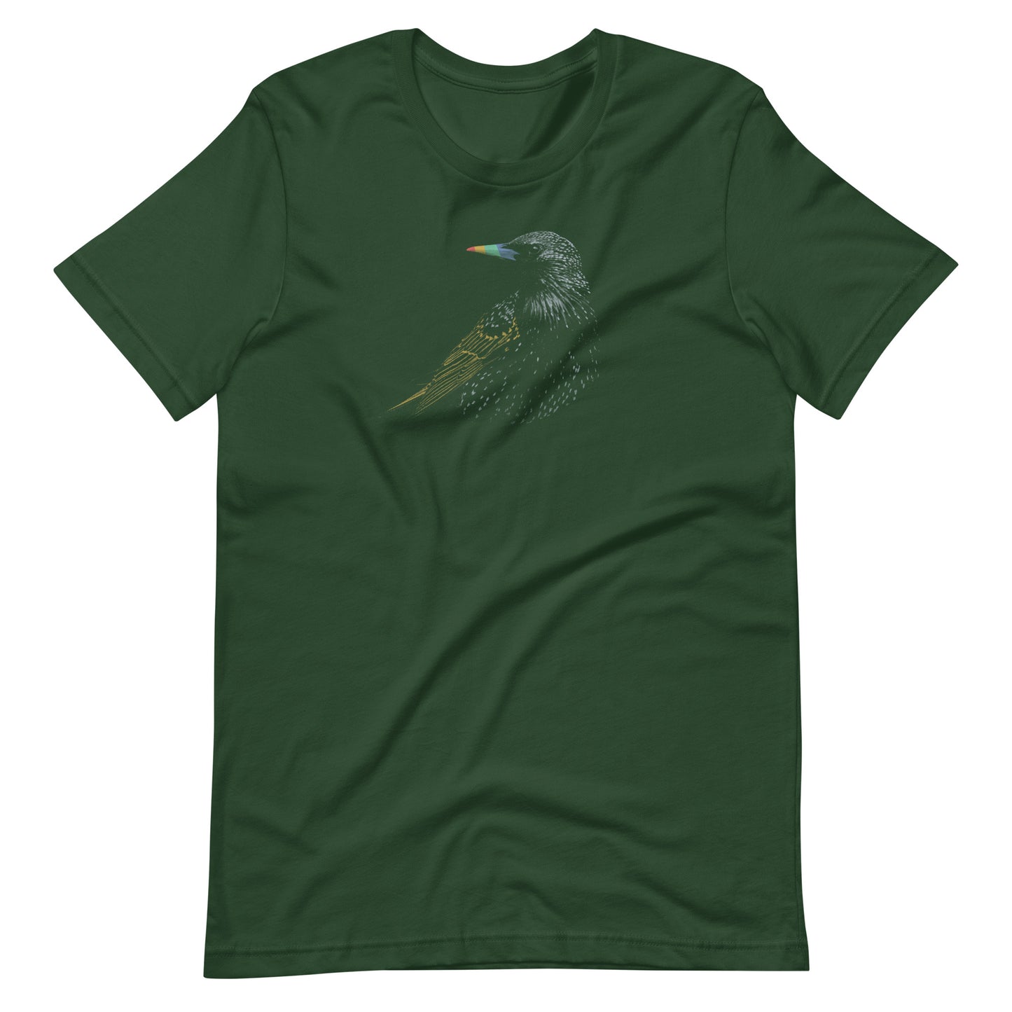 Printagon - Bird - Unisex T-shirt - Forest / S