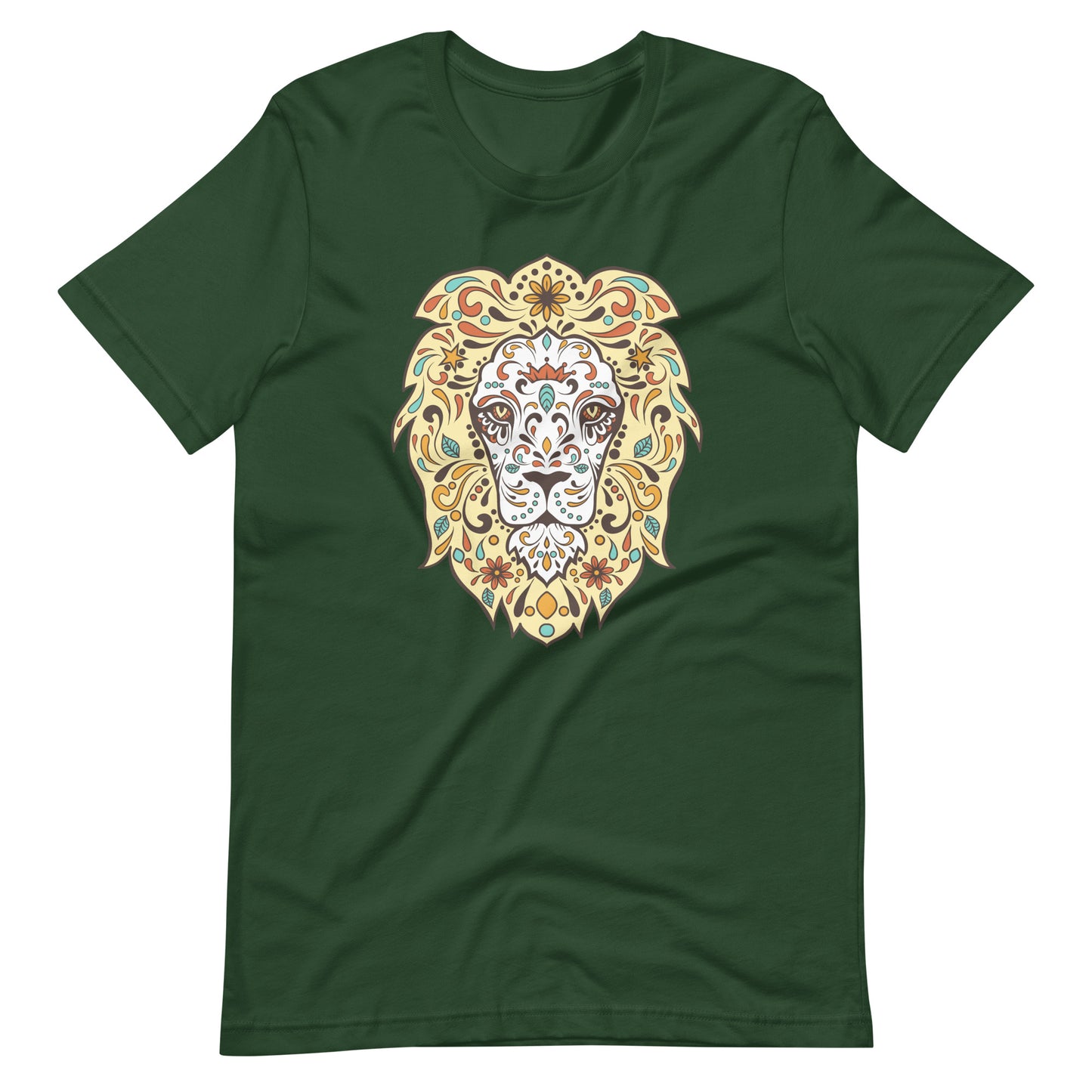 Printagon - Printed Tiger - Unisex T-shirt - Forest / S