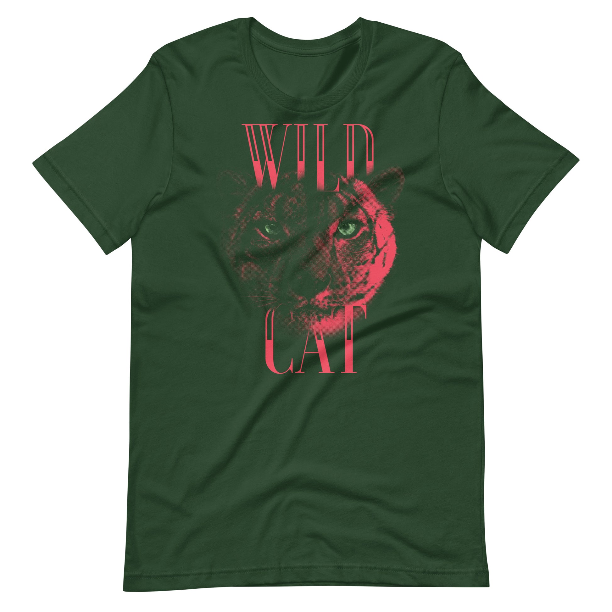 Printagon - Wild Cat - Unisex T-shirt - Forest / S