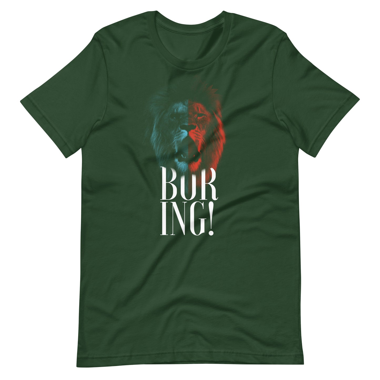 Printagon - Boring Tiger - Unisex T-shirt - Forest / S