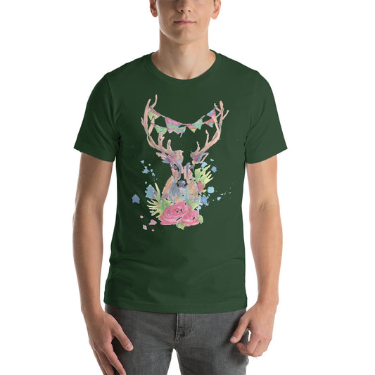 Printagon - Colorful Deer - Unisex T-shirt -