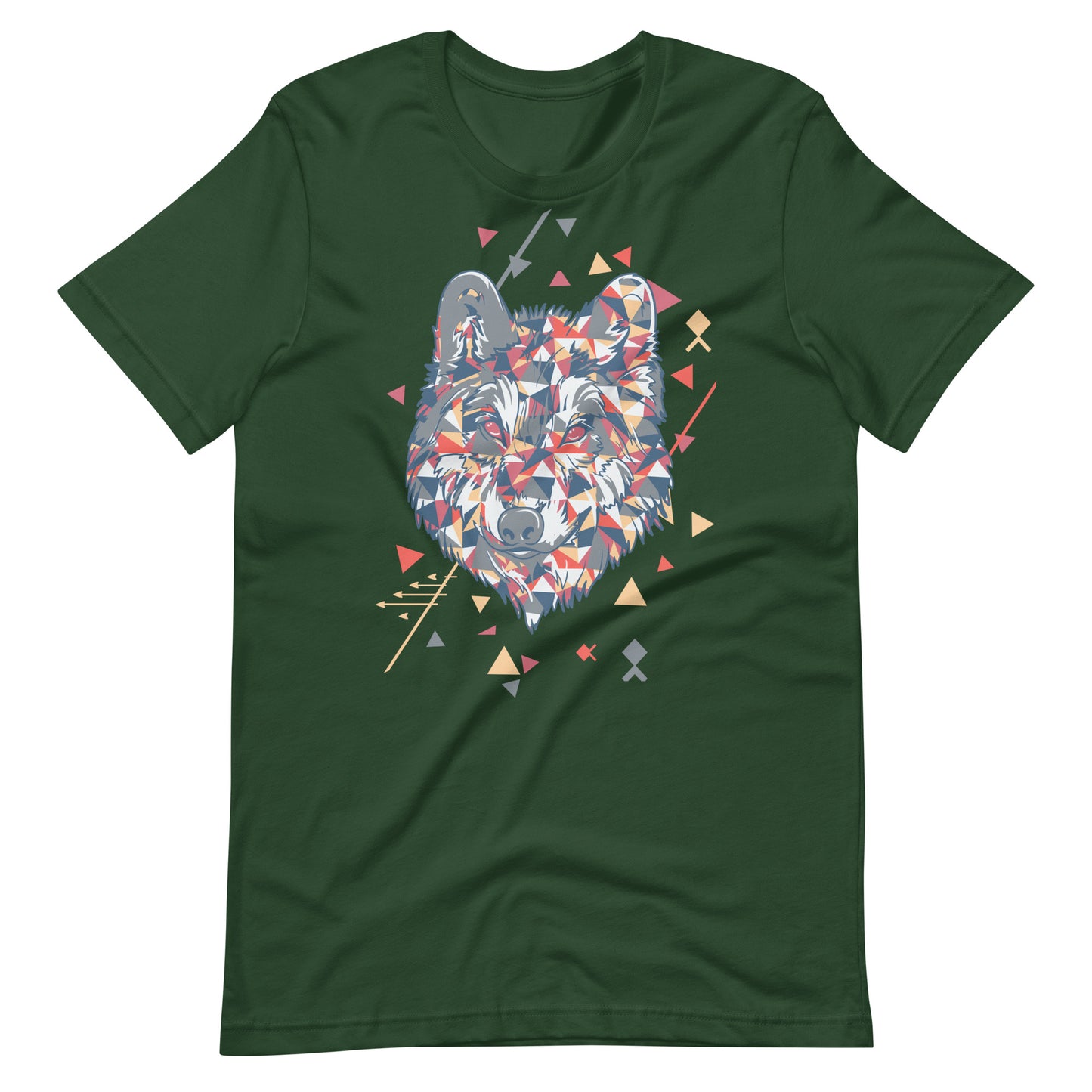 Printagon - Wolf 003 - Unisex T-shirt - Forest / S