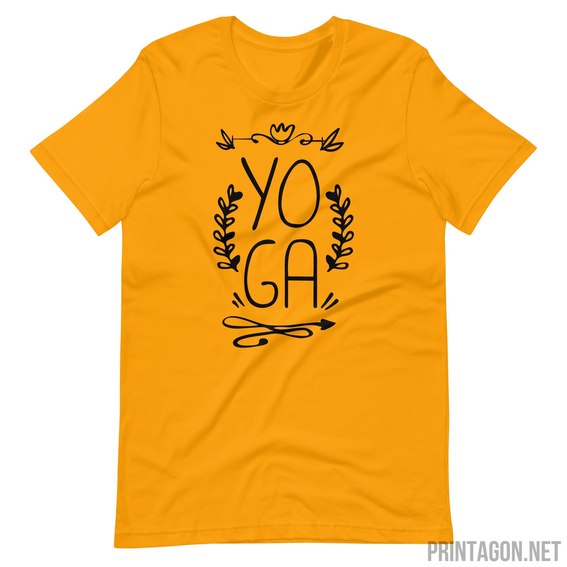 Yoga - Unisex T-shirt - Gold / S Printagon