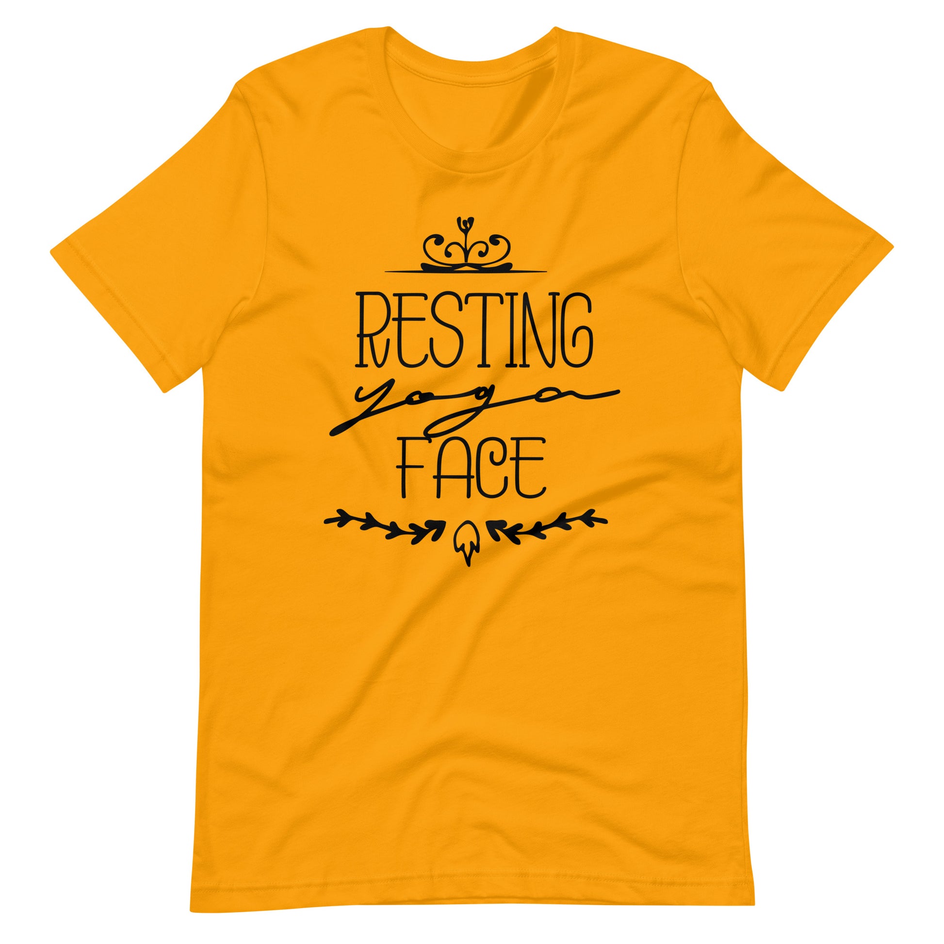 Resting Yoga Face - Unisex T-shirt - Gold / S Printagon