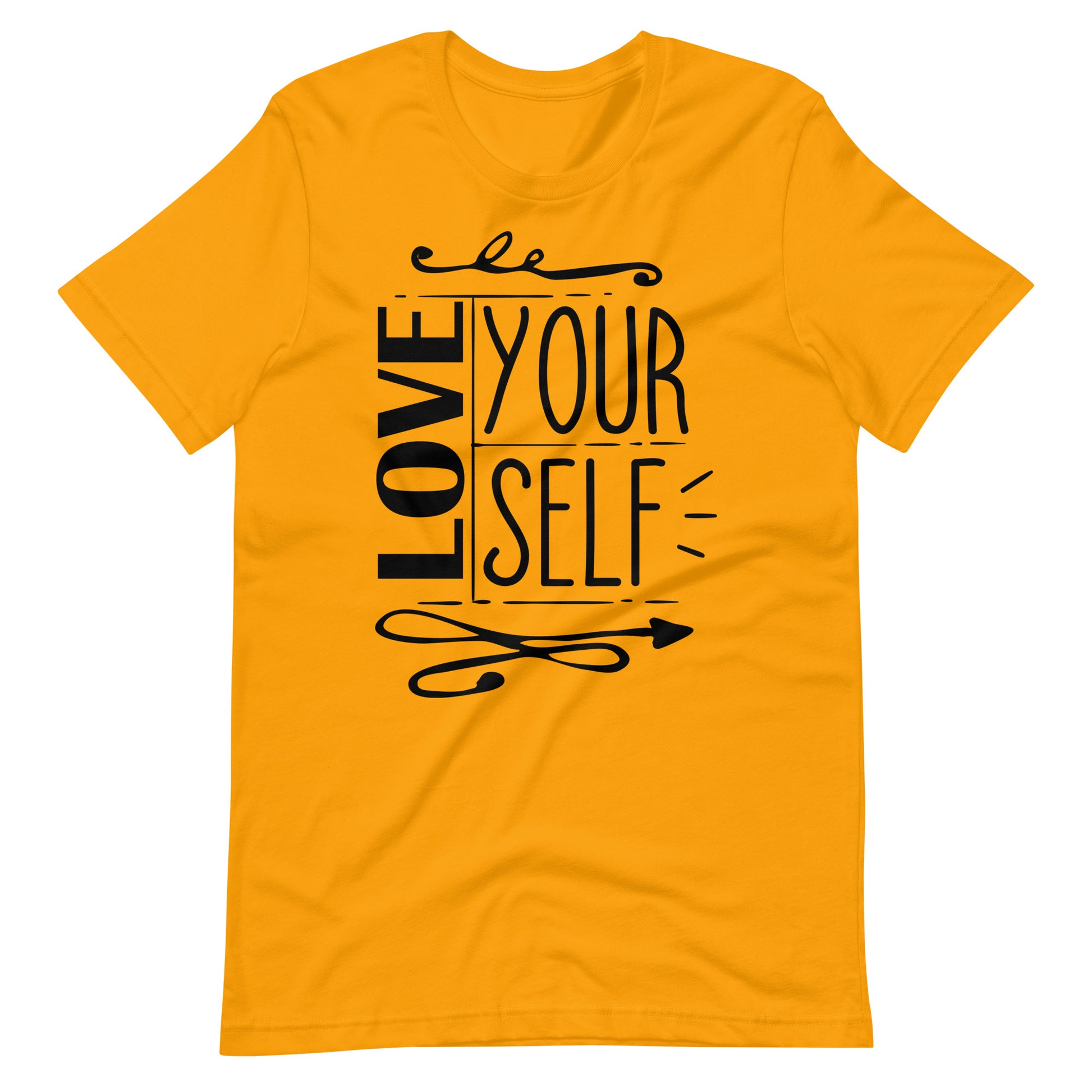 Printagon - Love Your Self - Unisex T-shirt - Gold / S