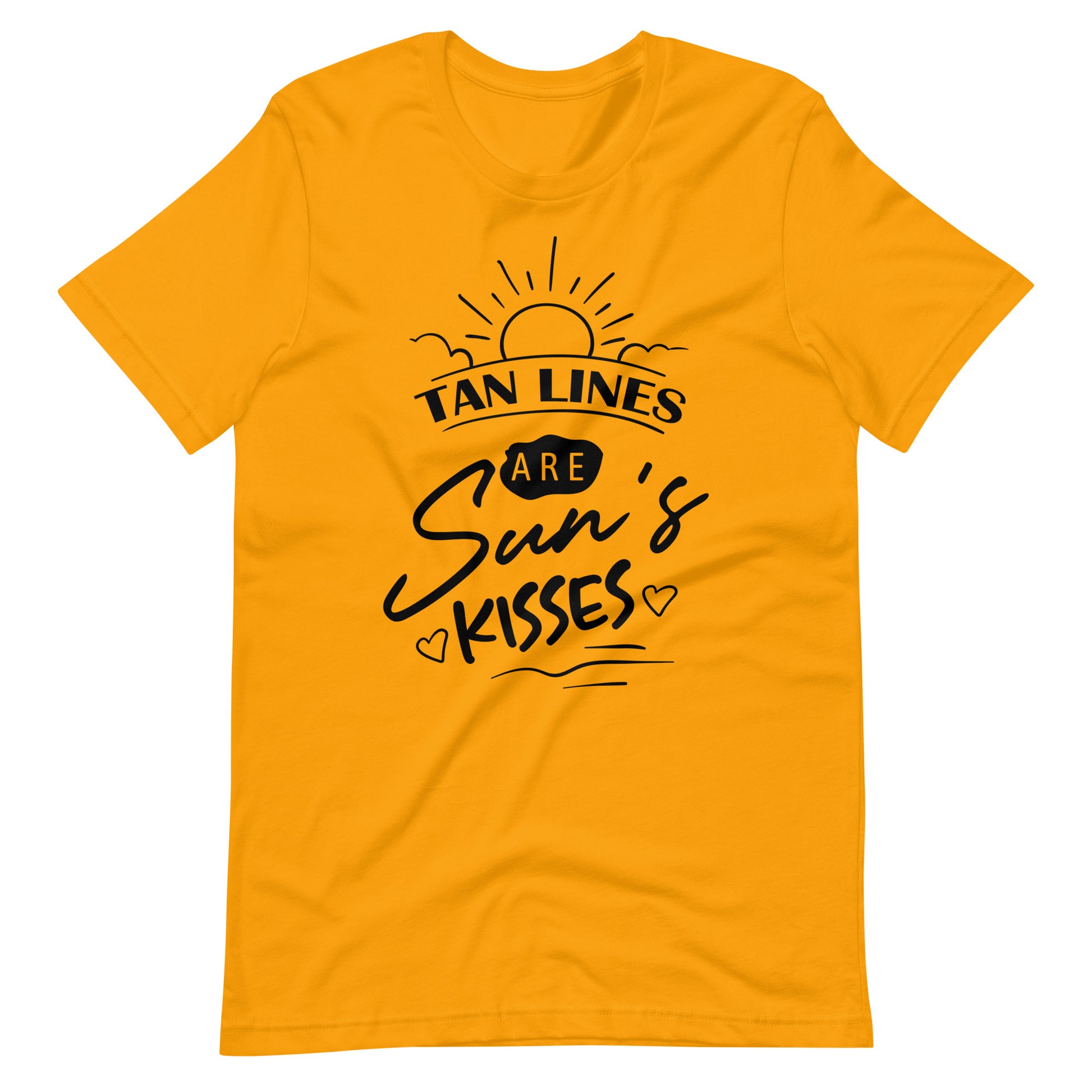 Tan Lines Are Sun's Kisses - Unisex T-shirt - Gold / S Printagon