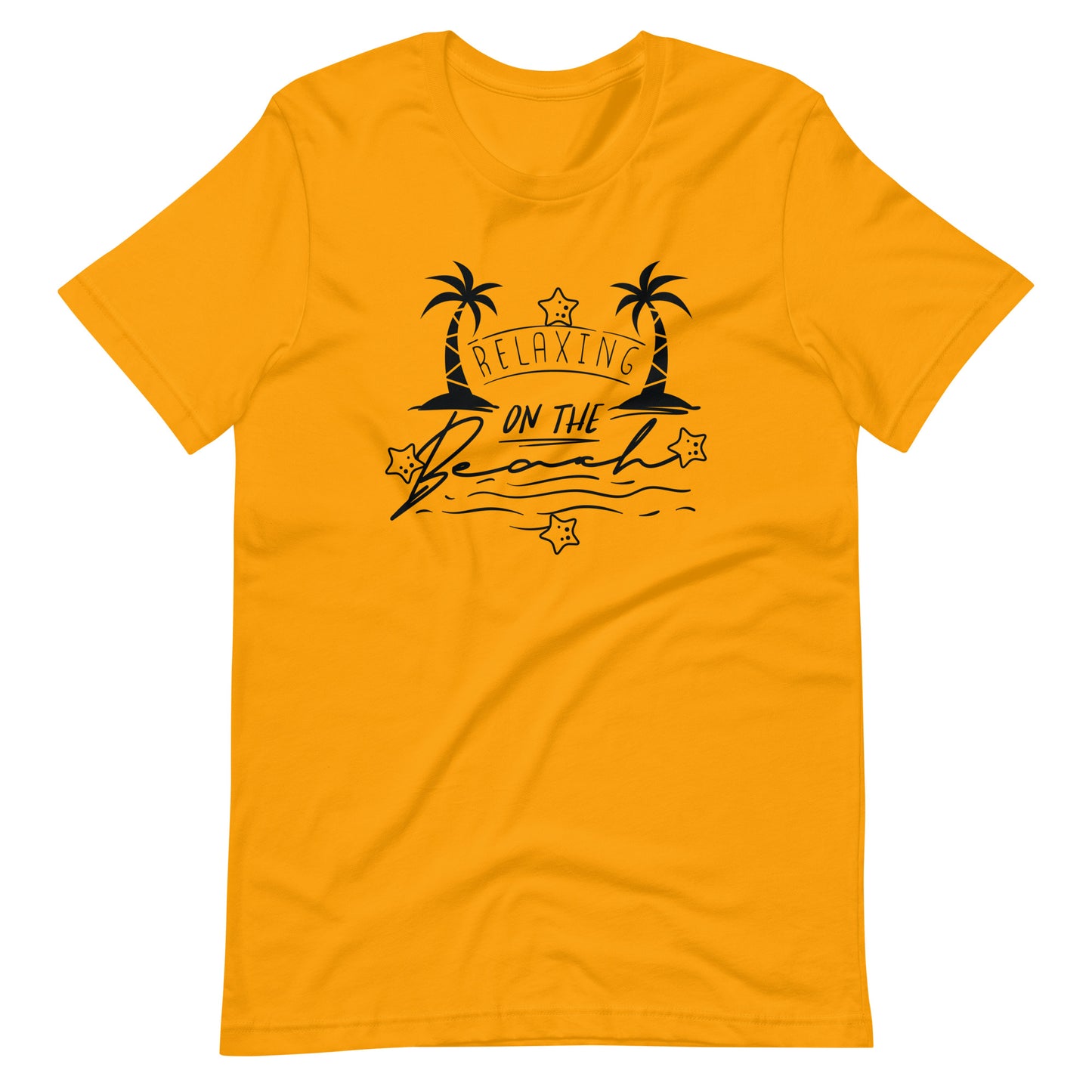 Relaxing On The Beach - Unisex T-shirt - Gold / S Printagon